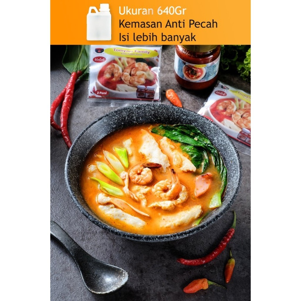 

Ready Kemasan Anti Pecah - Bumbu Tomyam Premium 640gr merk Tomyam Family