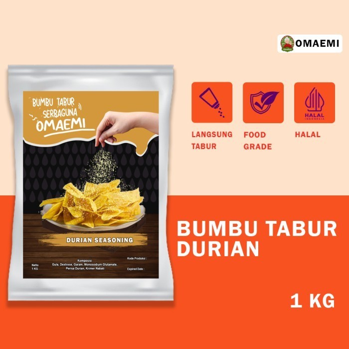

Ready BUMBU TABUR DURIAN SEASONING HALAL FOOD GRADE 1 KG
