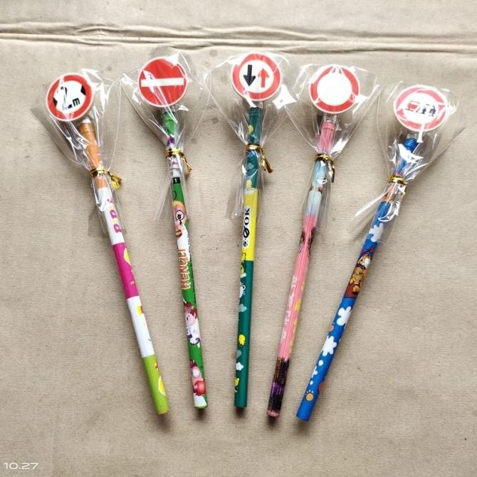 

pensil plus rautan rambu lalu lintas kecil satuan