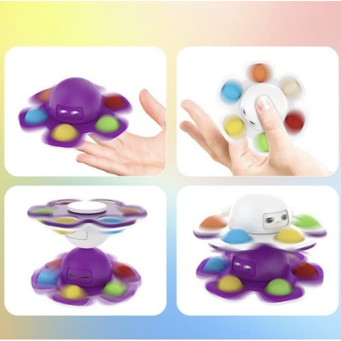 Spinner Octopus Gurita Pop It Fidget Toys Squishy Mainan Anak Tiktok