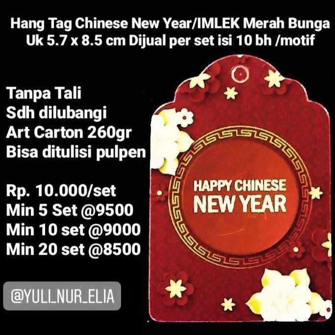 

Top Hang Tag Chinese New Year / Imlek Dijual Per Set Isi 10Bh/Motif