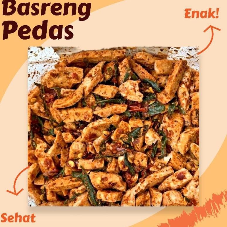 

( Berat 1 Kg) Basreng Pedas Daun Jeruk Berat 1 Kg / Basreng Viral Kemuning/ Basreng Pedas