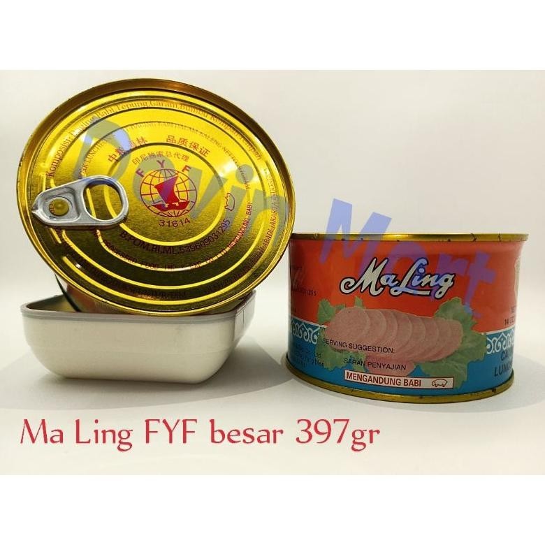 

Maling Fyf Ham Babi Luncheon Pork Non Halal 397 Gram
