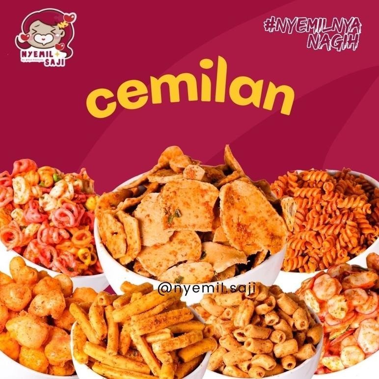 

[Promo!] Cemilan 70 Gr Basreng Mie Kering Kerupuk Seblak Pangsit Makaroni Stick Gelung Pedas Murah @Nyemil.Saji