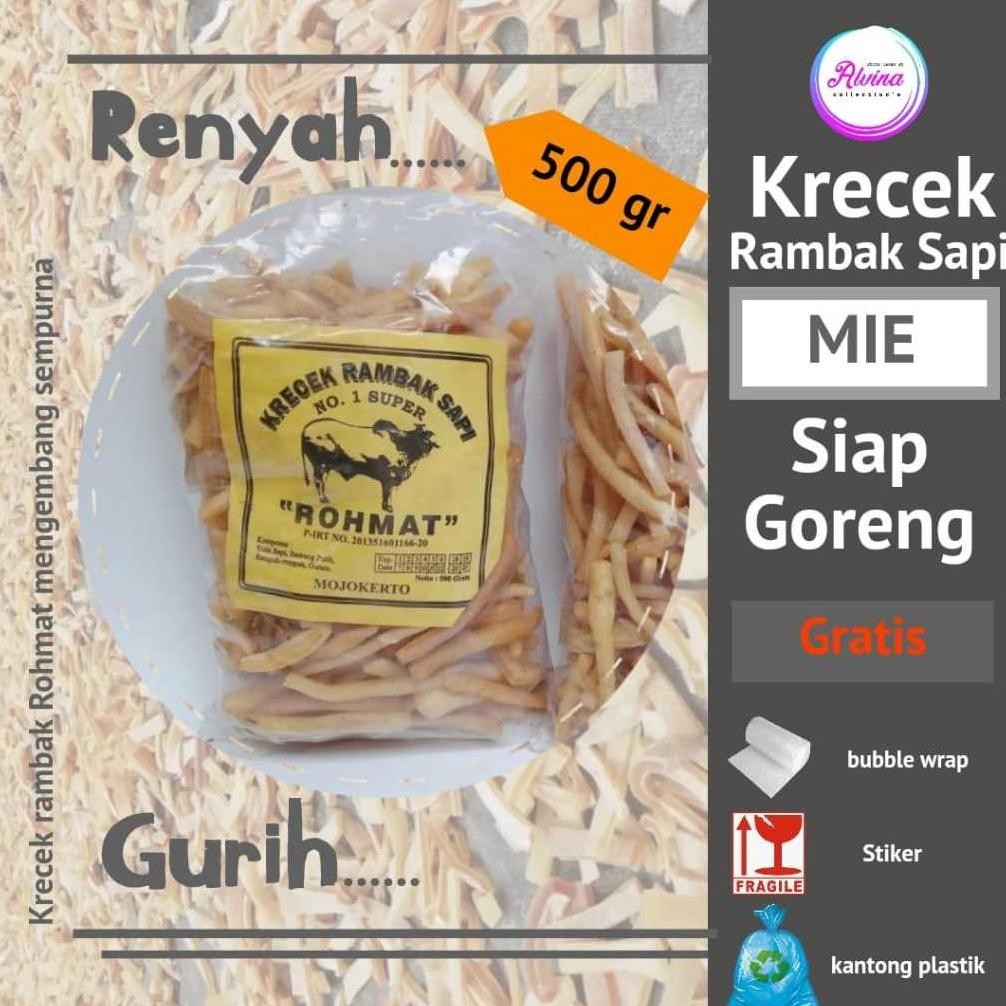 

Krecek Rambak Sapi Rohmat Stik Dan Dadu Siap Goreng Gurih Dan Nikmat