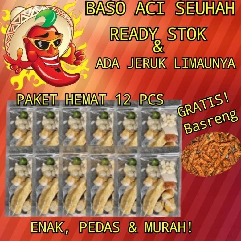 

Baso Aci 12 Pcs / Baso Aci 12Pcs / Paket Baso Aci Murah / Bakso Aci Paket Murah 12Pcs Free Basreng
