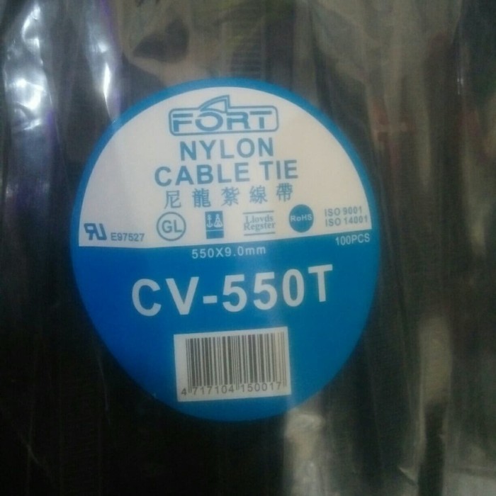 

Kabel Ties/Cable Tie Cv550 X 9Mm Isi 100Pcs Hitam/Putih