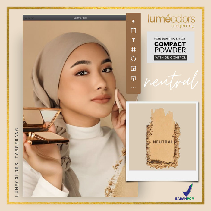 Lumecolors Compact Powder Bedak Padat Two Way Cake - Shade Neutral