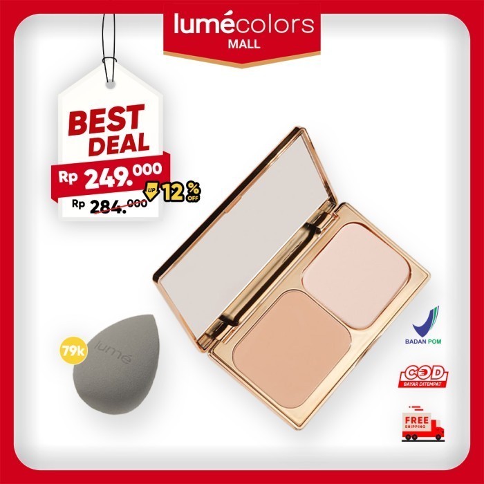 Lumecolors Compact Powder Bedak Padat Oil Control Bedak Lumecolors
