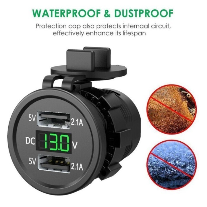 Casan Hp Motor Mobil Akseses Usb Charger Voltmeter Nmax Aerox Vario Lexi Taffware Usb Charger Motor