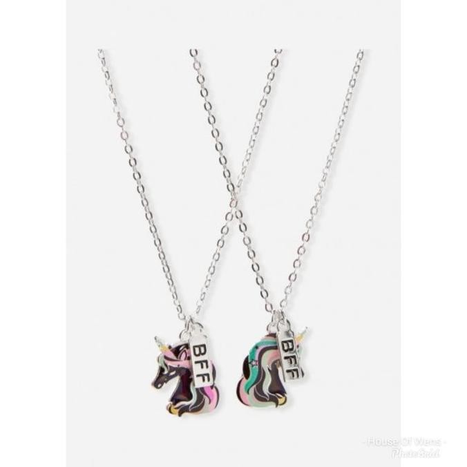 Ready Justice Unicorn Bff Necklace - Kalung Unicorn X2 Justice Berkualitas