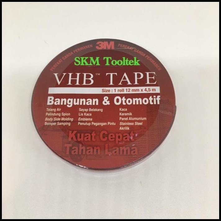 

HOT DEAL 3M VHB DOUBLE TAPE 12MMX4,5M / DOUBLE TAPE VHB 3M ORIGINAL