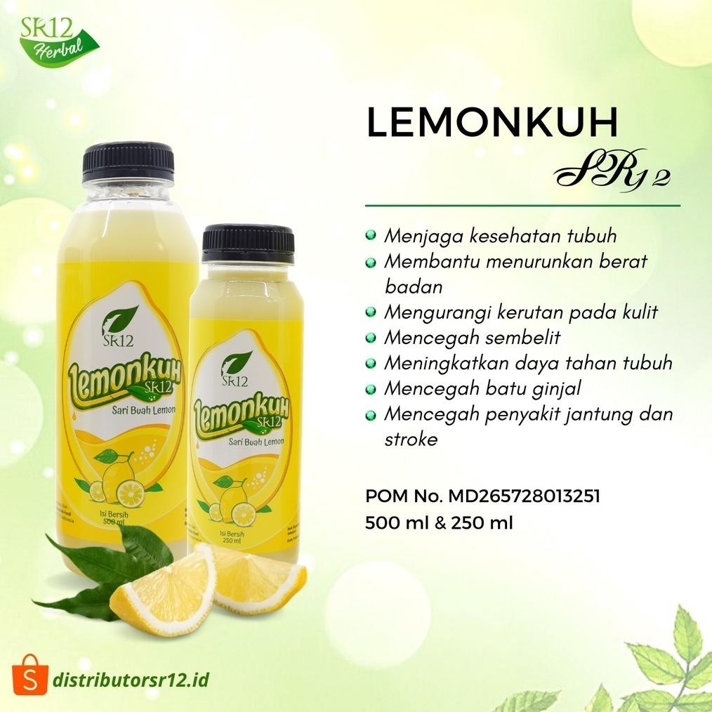

Lemonkuh SR12 Sari Buah Lemon Asli Minuman Herbal Daya Tahan Tubuh dan Diet Alami 250 ml 500 ml