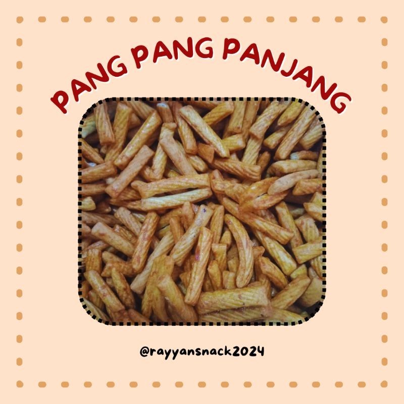 

Pang pang panjang snack ringan dengan cita rasa manis pedas bikin nagih / SNACK / MAKANAN RINGAN / 250GR