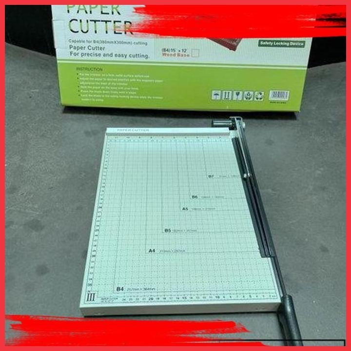 

(BK GEMA) PAPER CUTTER B4 IMPORT ALUMUNIUM BERKUALITAS