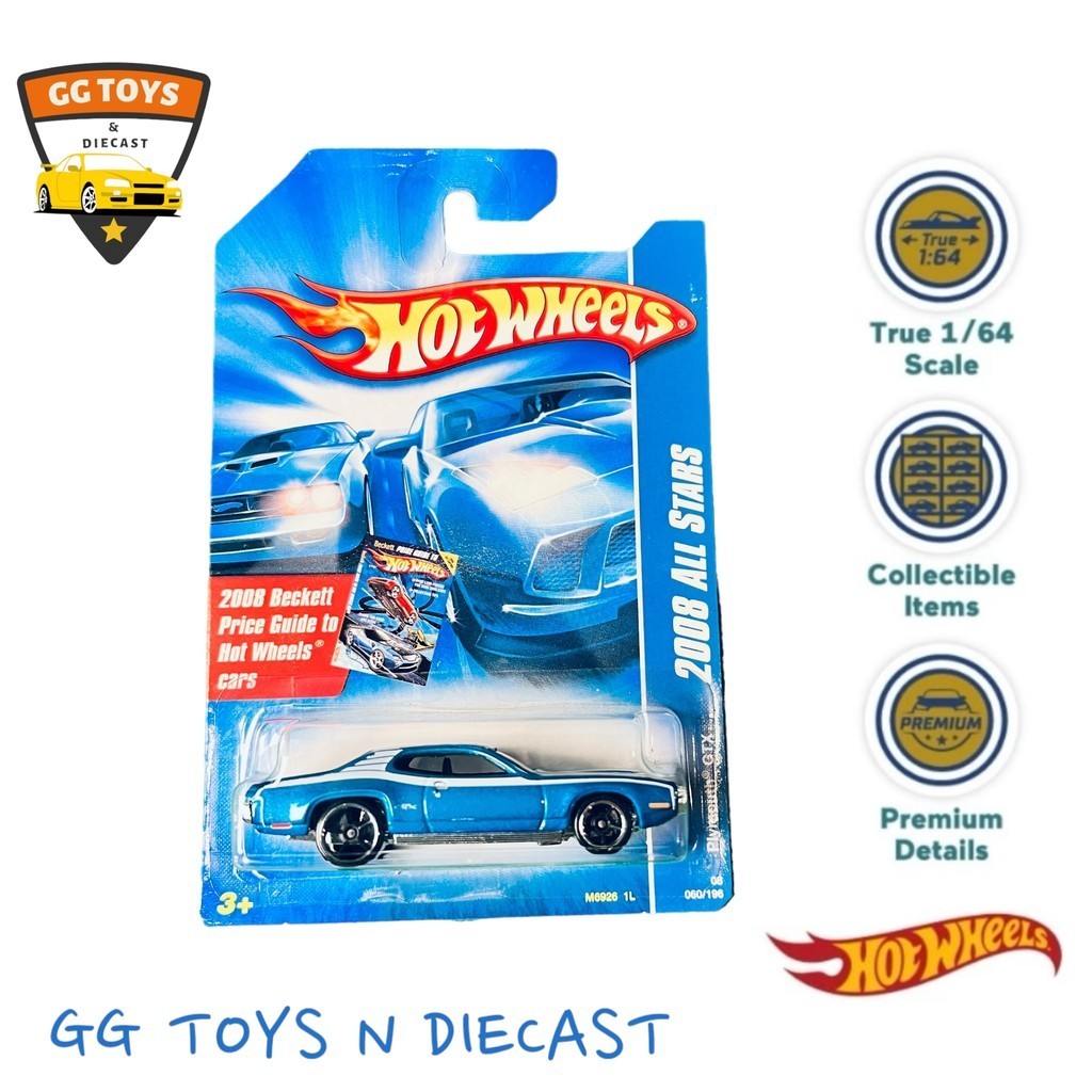 Hotwheels Hot Wheels HW Bluecard 2008 All Stars plymouth GTX Biru