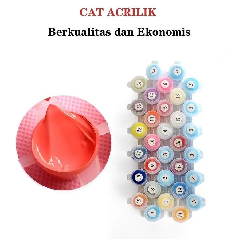 

yui-7 DIY Painting Canvas Paint By Number kit Lukisan 40x50cm Terlaris