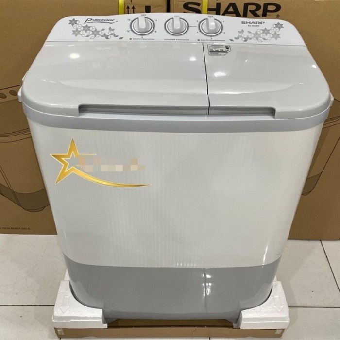 MESIN CUCI 2 TABUNG 8KG SHARP ES-T80MW PUREMAGIC