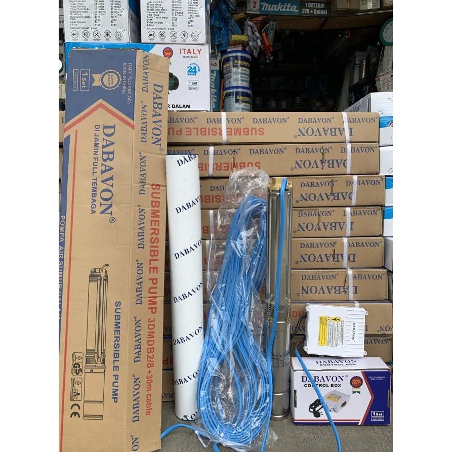 Pompa Satelit 3 Dabavon 0.25Hp180Watt Kabel Tersambung 30Mtr