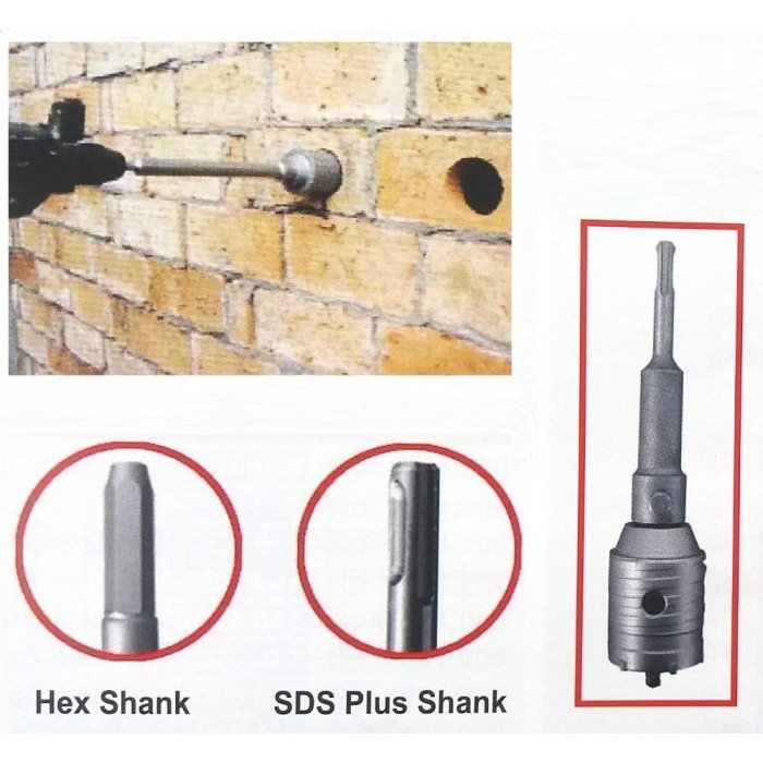 Benz Penyambung Connecting Hollow Drill Core Bit SDS Plus 200MM