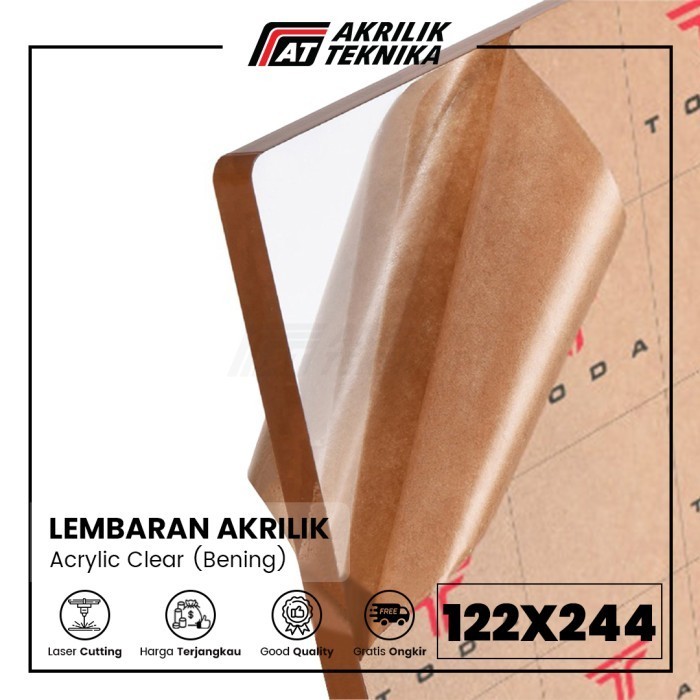 AKRILIK 122 X 244 BENING / CLEAR LEMBARAN ACRYLIC BERKUALITAS