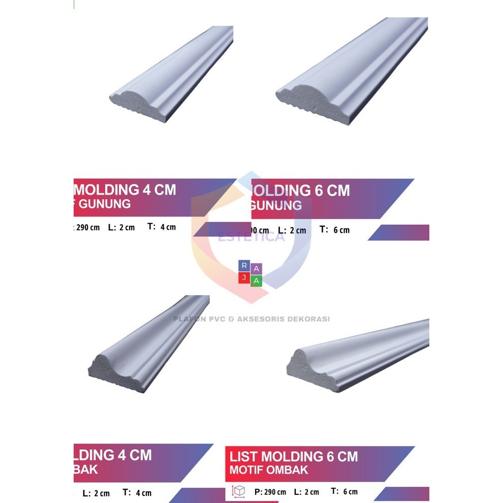 LIS MOULDING LIST MOULDING PVC ANTI AIR ANTI RAYAP ANTI PATAH