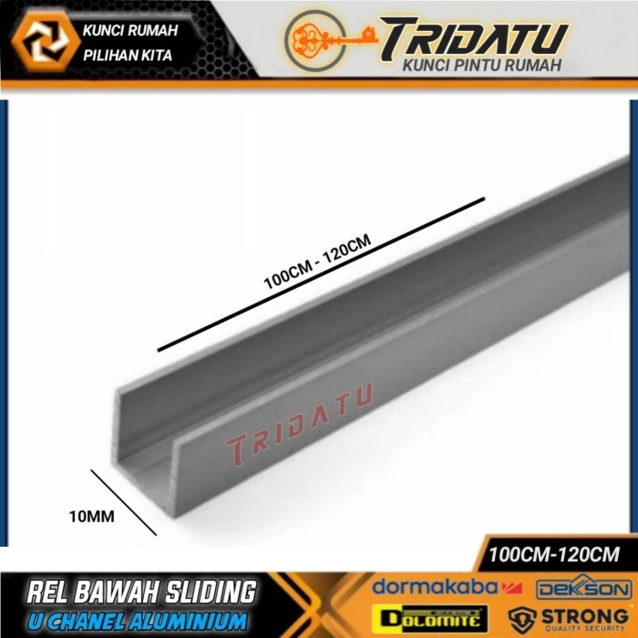 REL BAWAH PINTU SLIDING 120CM REL PINTU GESER BAWAH CHANEL U