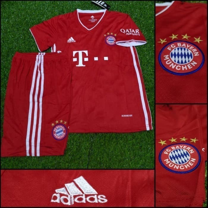 Jersey Kaos Baju Bola Anak Kids Bayern Munich Munchen Home Merah
