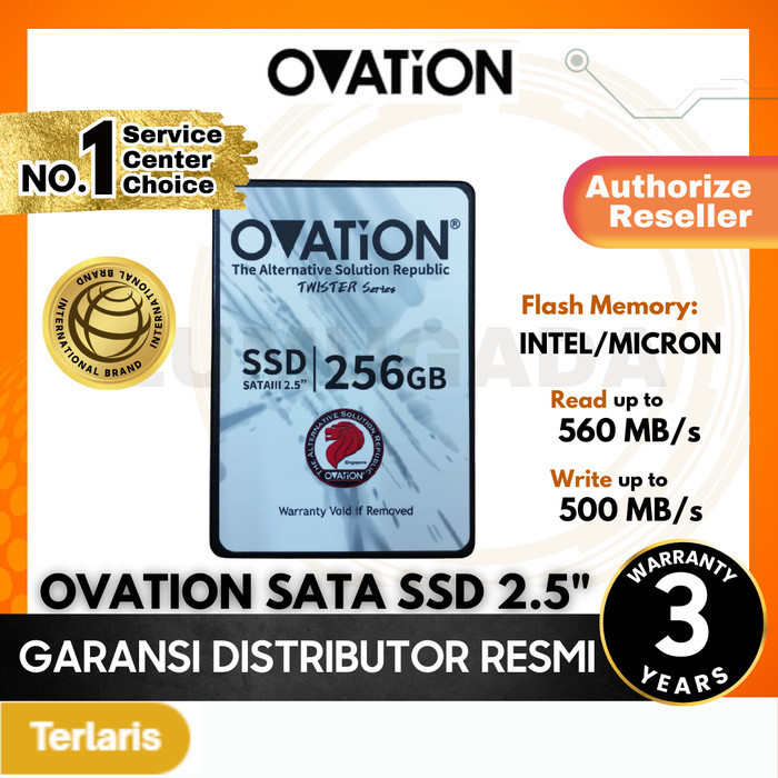 OVATION SSD 256GB 2.5" SATA3 INTERNAL SSD SATA III GARANSI 3 TAHUN ORIGINAL BEST QUALITY