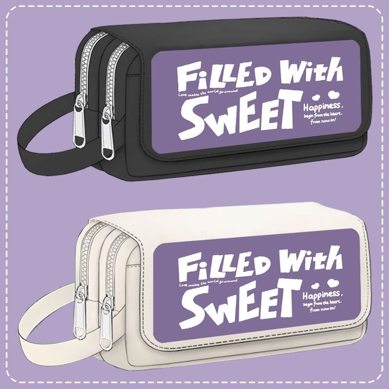 

American Pencil CaseinsJunior and Middle School Students Dopamine Large Capacity Pencil Case Girl Multifunction Storage Bag Pencil Box