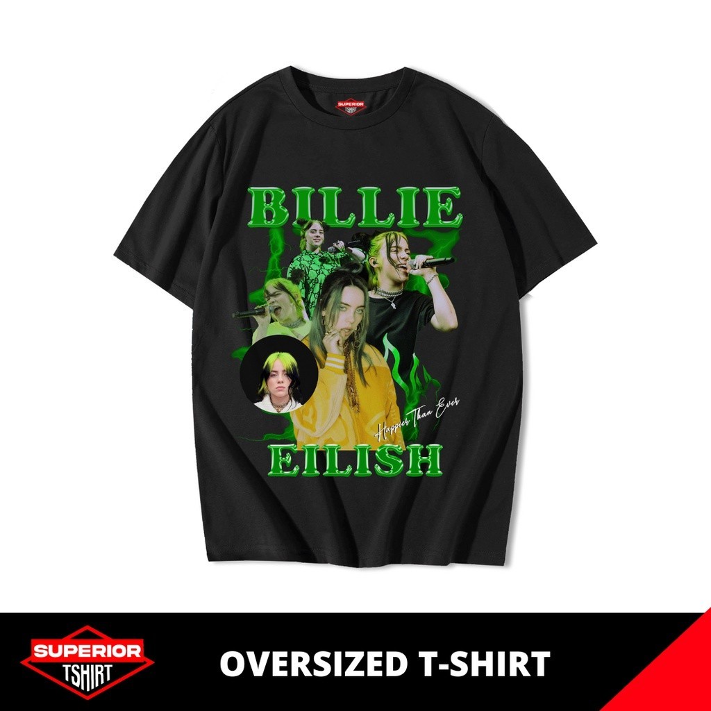 KAOS BILLIE EILISH OVERSIZE / OVERSIZED TSHIRT / KAOS BAND / KAOS MUSIK / OV-BILLIE-1