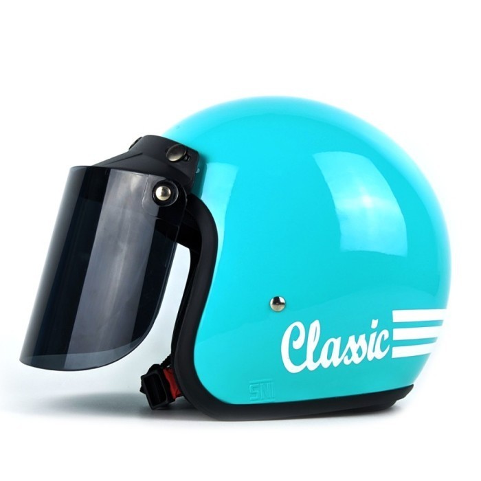 HELM BOGO CLASSIC GARIS RETRO TOSCA HELM DEWASA SNI