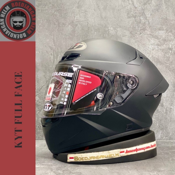 KYT HELM TT COURSE MATT BLACK DOFF - FULL FACE - KYT TTC