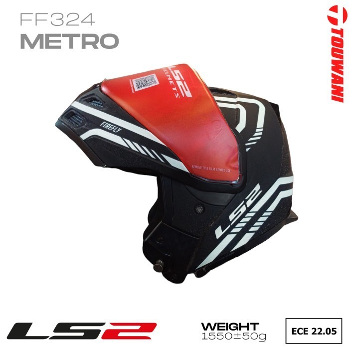 HELM MODULAR LS2 FF324 METRO RAPID FIREFLY BLACK