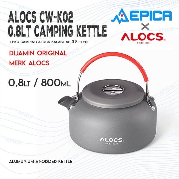 Ready teko kettle Outdoor Camping Alumunium alocs 0.8 lt cooking set 800 ml