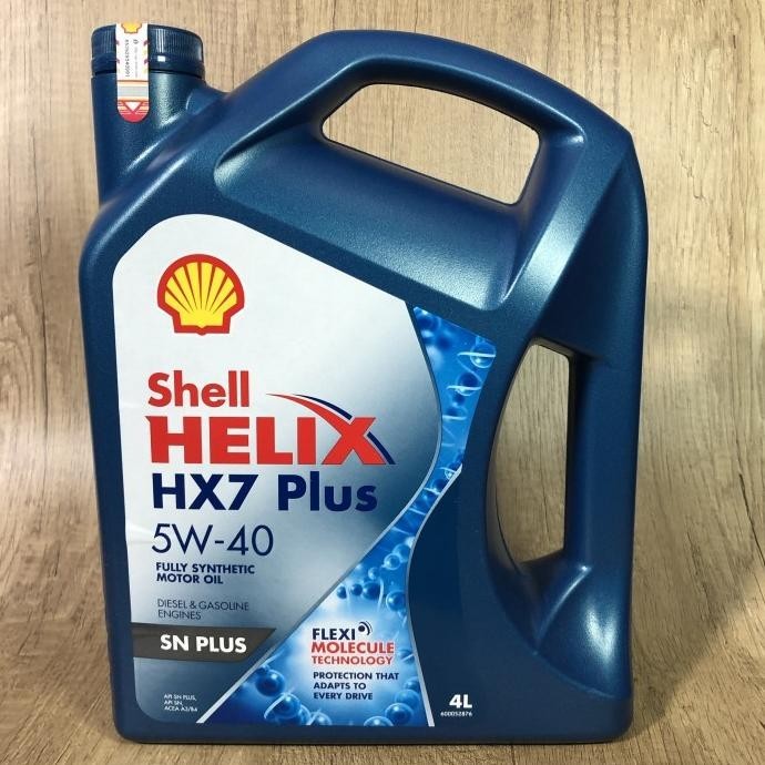 Oli Mesin Shell Helix Hx7 5W-40 4 L - Oli Mobil Bensin - Original