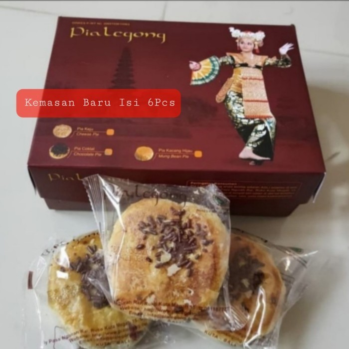 PIA LEGONG ORIGINAL KHAS BALI RASA COKLAT 1 KOTAK ISI 8PCS