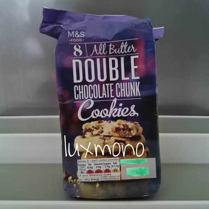 M&S MARK MARKS AND SPENCER DOUBLE BELGIAN CHOCOLATE CHUNK COOKIES