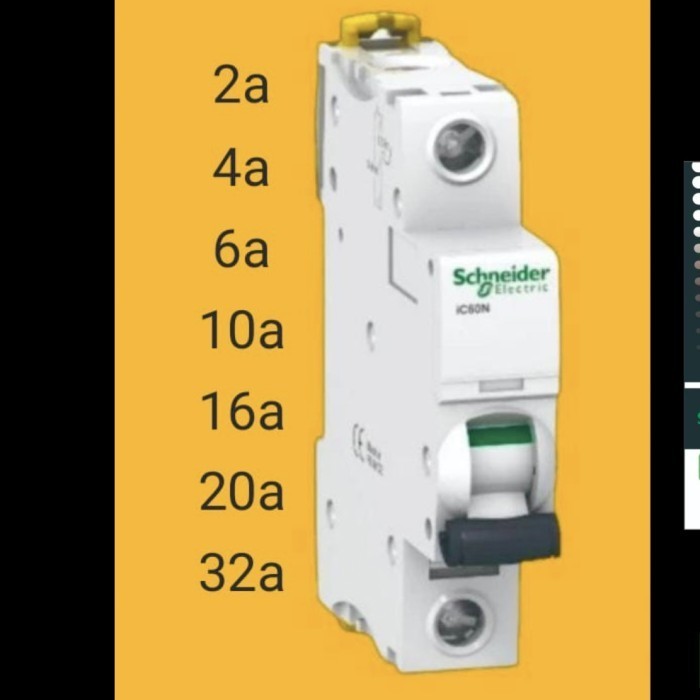 Jual mcb schneider 6a 10a 16a 20a/mcb /sekring/listrik/kabel/sneider