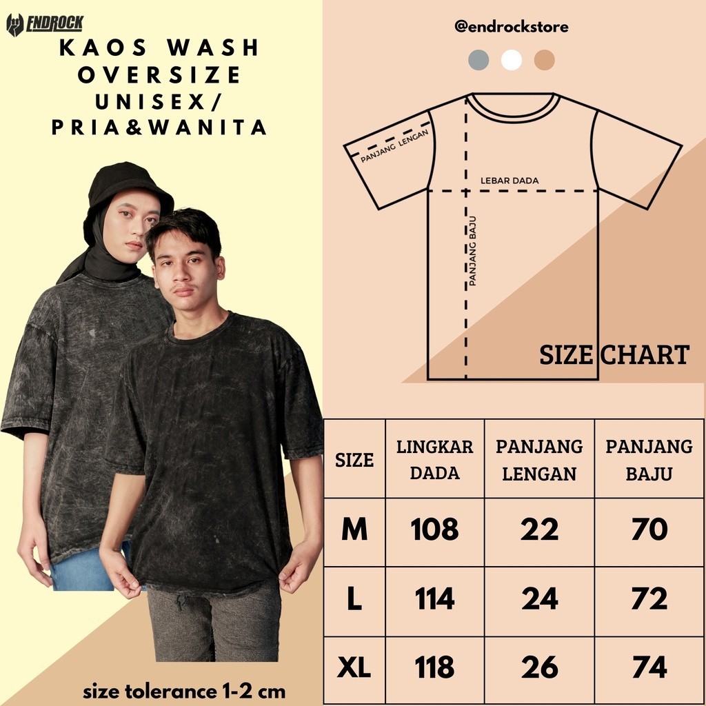 Promo Mega Sale 5.5 // ORIGINAL Kaos oversize wash Polos Kaos oversize wash acid24s