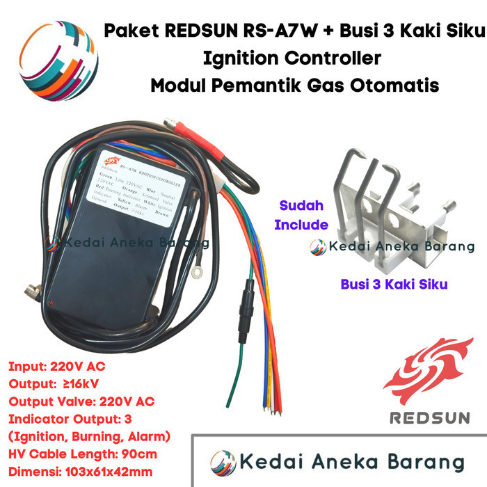 Pemantik Gas Ignition Igniter Controller Kompor Infrared Burner Set