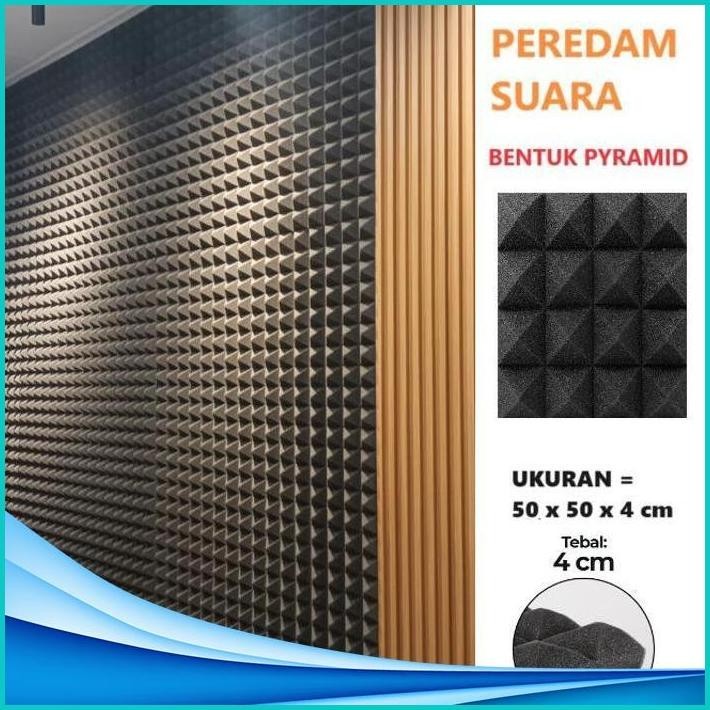 (HST) BUSA PEREDAM KEDAP SUARA RUANGAN DINDING MODEL PYRAMID SEGITIGA 50X50