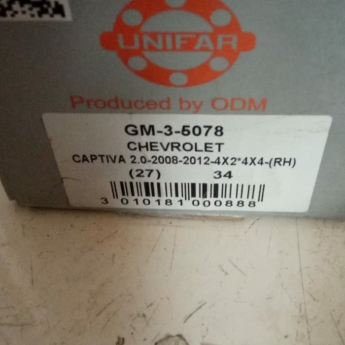 Cv Joint Dalam Captiva Nfl Kanan As Roda Dalam Captiva Nfl Unifar