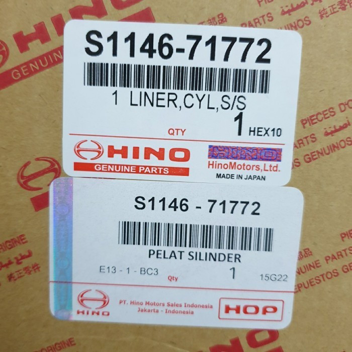 Liner Dutro Boring Dutro Plat Piston Hino 300 Dutro Dyna Asli
