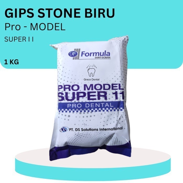 Gips Stone Biru Moldano Dental Cetakan Cor Gigi Tipe 2
