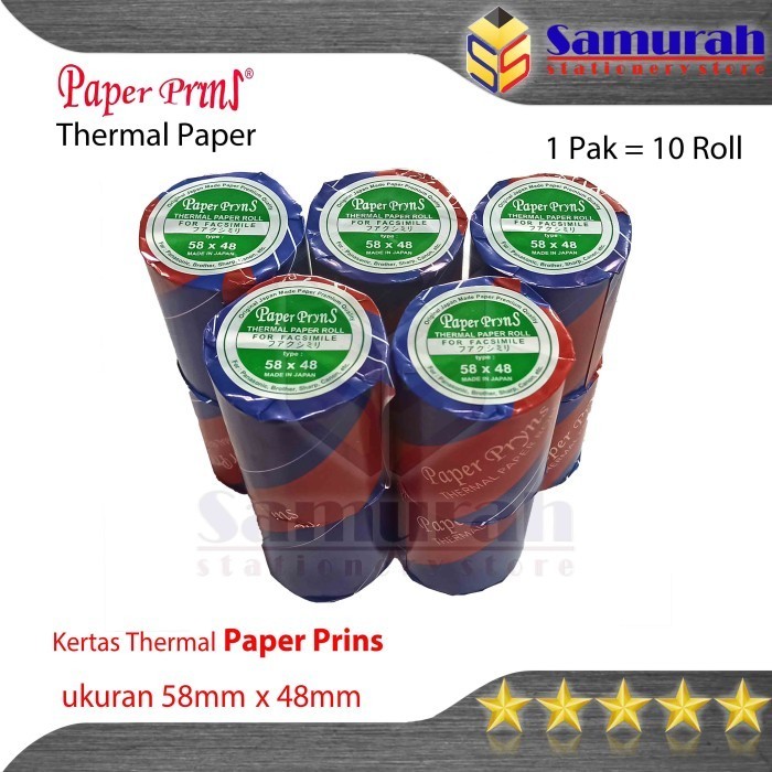 

Kertas Thermal Paper Prins 58 x 48 / Struk Kasir Roll Paperpryns 58x48