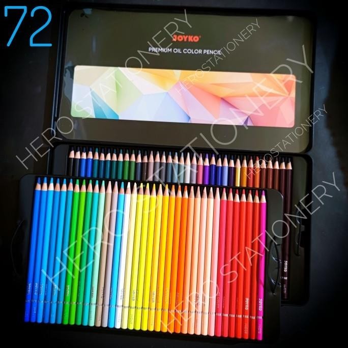 

Joyko pensil warna premium oil color pencil kaleng 72 warna TC126-72