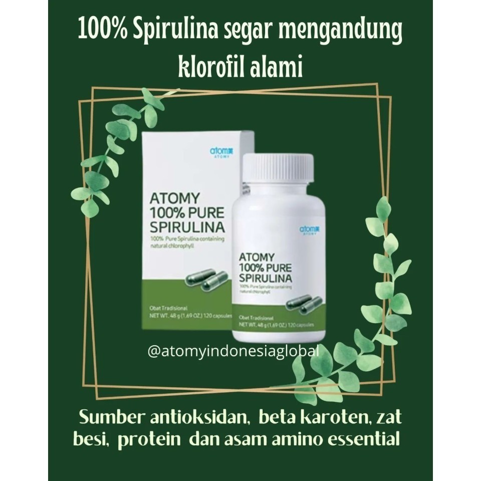 Atomy 100% Pure Spirulina 120 Kapsul Original Korea