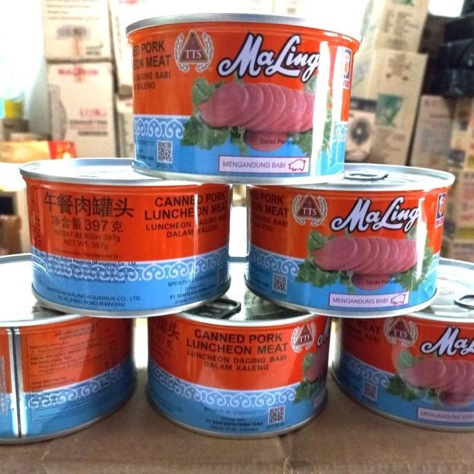 

+++++] Daging ham maling tts pork luncheon maling babi makanan kalengan 397g
