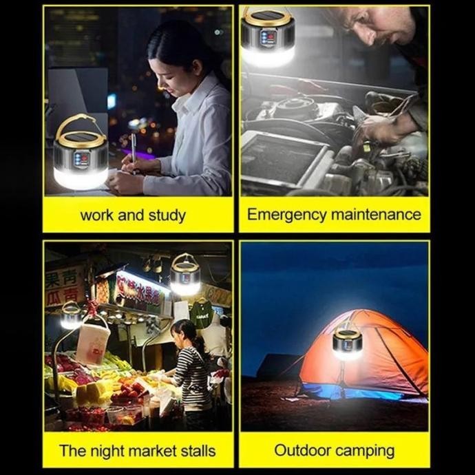 Lampu Camping Solar Tenaga Surya Outdoor / Lampu Emergency Gantung Led